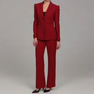 TAHARI 2- piece red pant suit